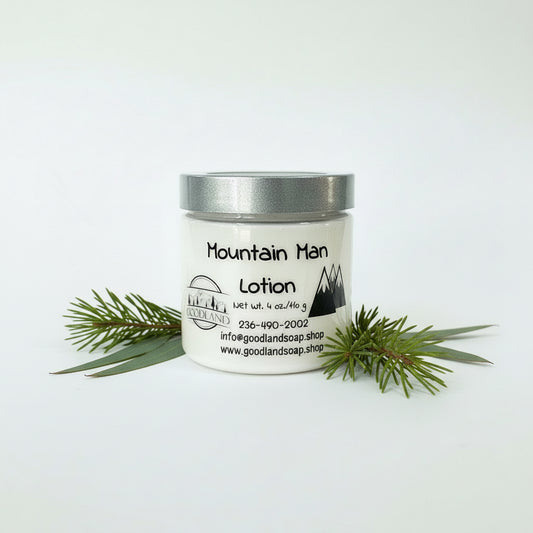 Mountain Man Lotion - 4 oz Jar - GOODLAND™ Soap & Body Products